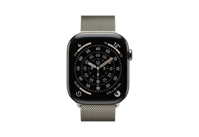 Apple Watch Series 11 42mm Natural Titanium Case with Natural Milanese Loop