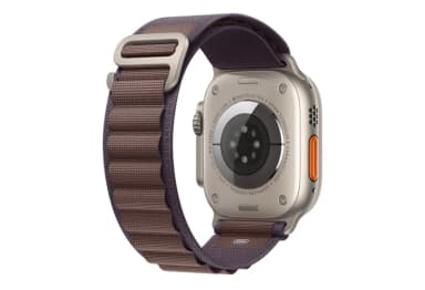 Apple Watch Ultra 2 49mm titanium case with indigo alpine loop-3