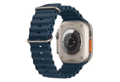 Apple Watch Ultra 2 49mm titanium case with blue ocean band-3