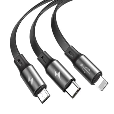 Baseus Fabric 3-in-1 Flexible Cable USB For M+L+T-1