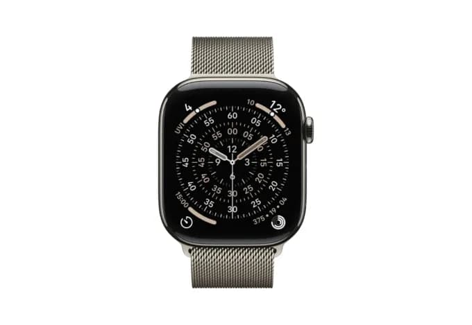 Apple Watch Series 11 46mm Natural Titanium Case with Natural Milanese Loop-0