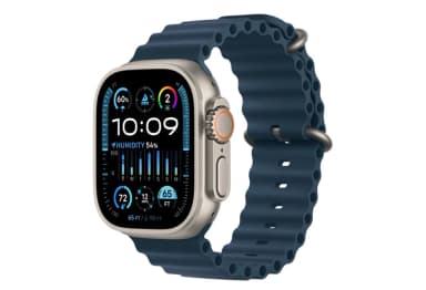Apple Watch Ultra 2 49mm titanium case with blue ocean band-1