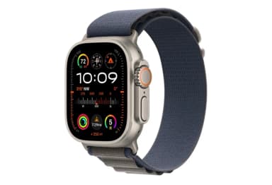 Apple Watch Ultra 2 49mm titanium case with blue alpine loop-1