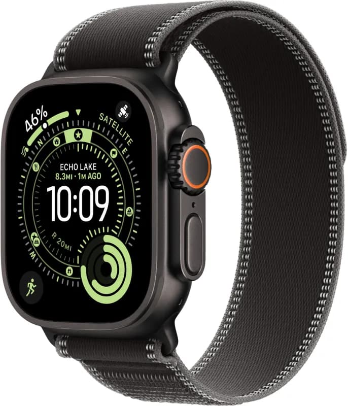 Apple Watch Ultra 3 49mm Black Titanium Bl/Charcoal Trail Loop -0