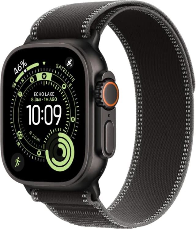 Apple Watch Ultra 3 49mm Black Titanium Bl/Charcoal Trail Loop 