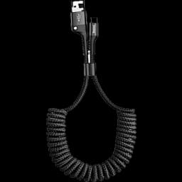 Fish eye Spring Data Cable USB For Type-C 2A 1M