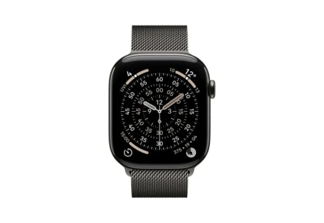 Apple Watch Series 11 42mm Slate Titanium Case with Slate Milanese Loop