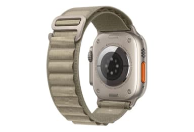 Apple Watch Ultra 2 49mm titanium case with olive alpine loop-3