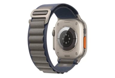 Apple Watch Ultra 2 49mm titanium case with blue alpine loop-3