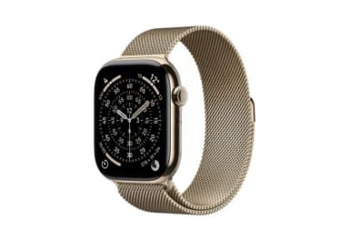 Apple Watch Series 11 42mm Gold Titanium Case with Gold Milanese Loop-2