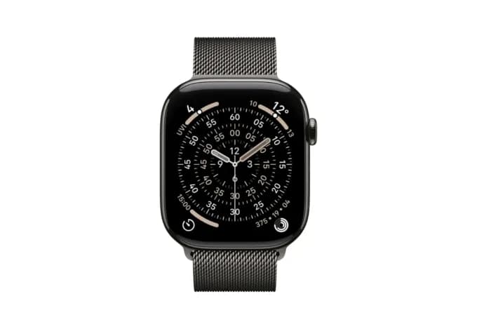 Apple Watch Series 11 46mm Slate Titanium Case with Slate Milanese Loop-0