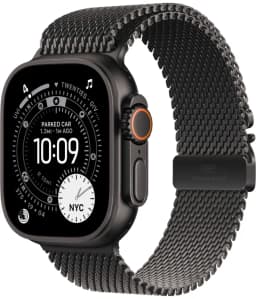 Apple Watch Ultra 3 49mm Black Titanium Milanese Loop 