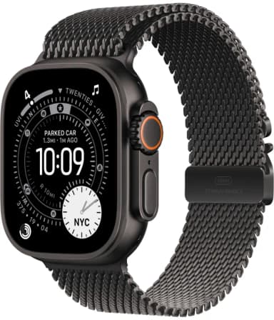 Apple Watch Ultra 3 49mm Black Titanium Milanese Loop -1