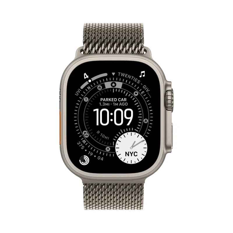 Apple Watch Ultra 3 49mm Natural Titanium Milanese Natural Loop-1