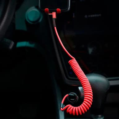 Fish eye Spring Data Cable USB For Type-C 2A 1M-3