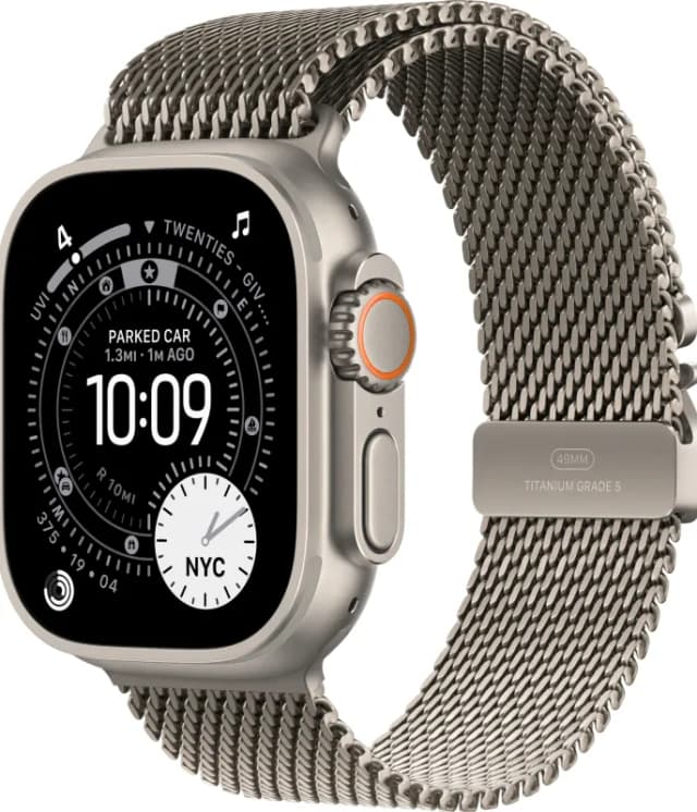 Apple Watch Ultra 3 49mm Natural Titanium Milanese Natural Loop