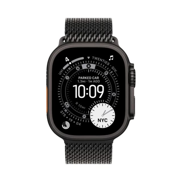 Apple Watch Ultra 3 49mm Black Titanium Milanese Loop 