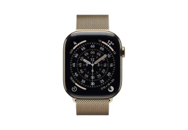 Apple Watch Series 11 46mm Gold Titanium Case with Gold Milanese Loop-1