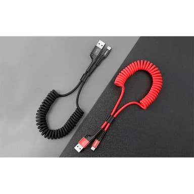 Fish eye Spring Data Cable USB For Type-C 2A 1M-2