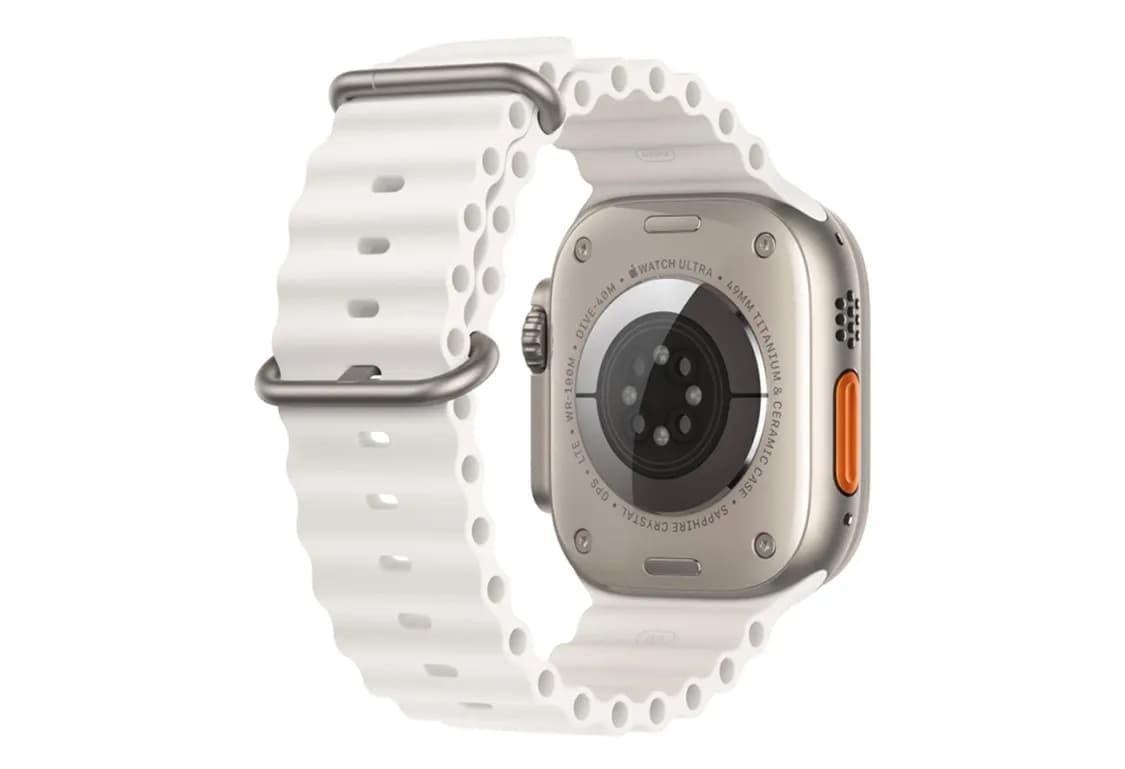 Apple Watch Ultra 2 49mm titanium case with white  ocean band-2