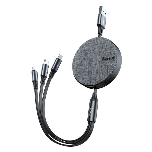 Baseus Fabric 3-in-1 Flexible Cable USB For M+L+T-1