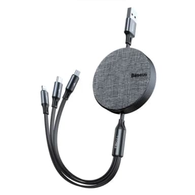 Baseus Fabric 3-in-1 Flexible Cable USB For M+L+T-2